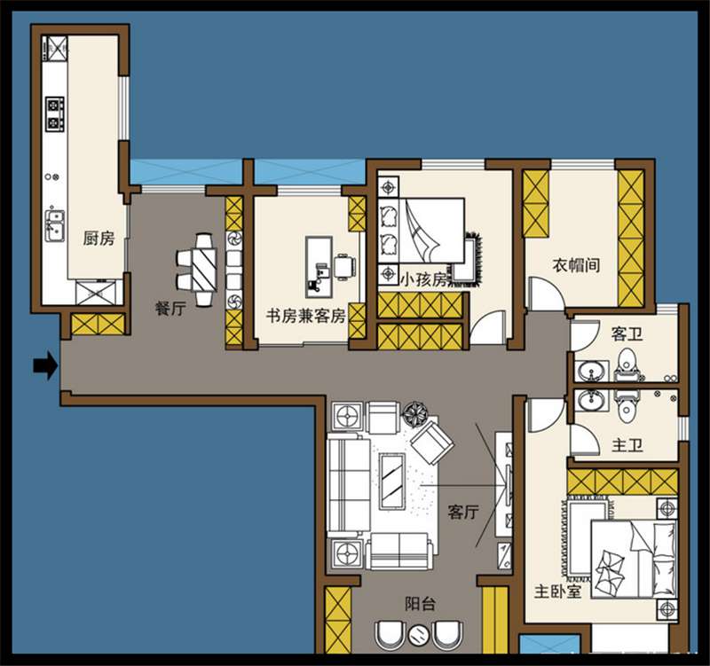 建業(yè)華陽峰渡151平方戶型分析及裝修效果圖案例 建業(yè)華陽峰渡151平方戶型分析及裝修效果圖案例