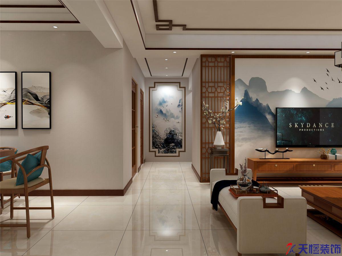 洛陽(yáng)裝修案例九嘉伊濱花園-新中式